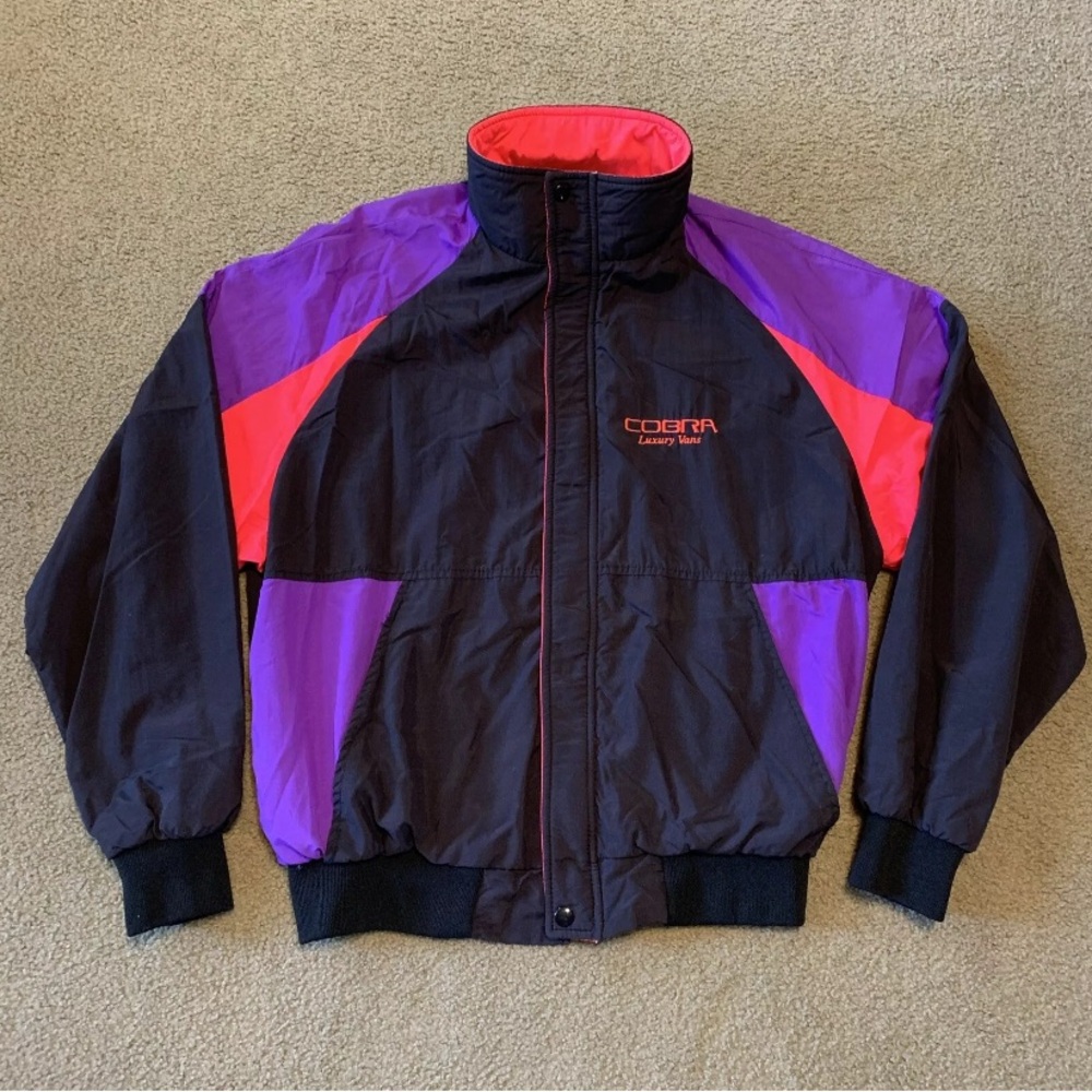 Vintage Dunbrooke Distinctive Images Cobra Luxury Vans Logo Jacket Size L